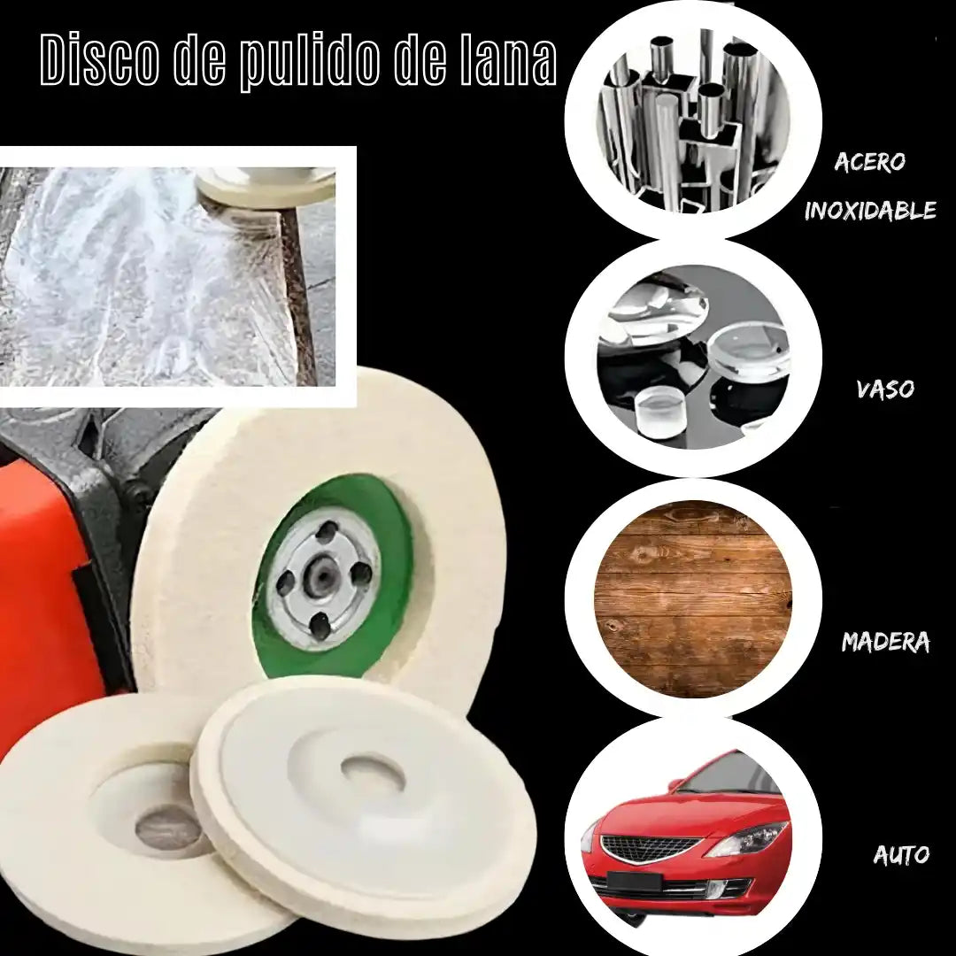 Pack de 3 Discos Pulidores: Brillo Profesional en Segundos, Sin Esfuerzo