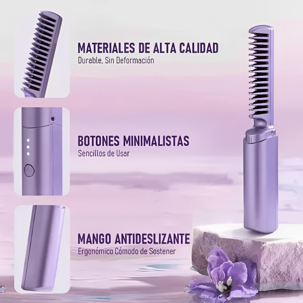 Cepillo alisador portátil (RECARGABLE) - 50% DESCUENTO