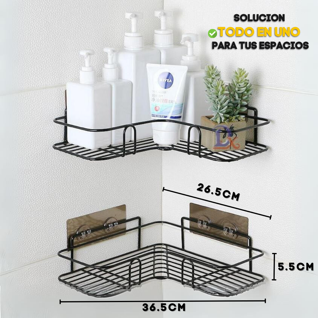 PACK X2 REPISAS ESQUINERAAS EN ACERO INOXIDABLE - MULTIFUNCIONAL