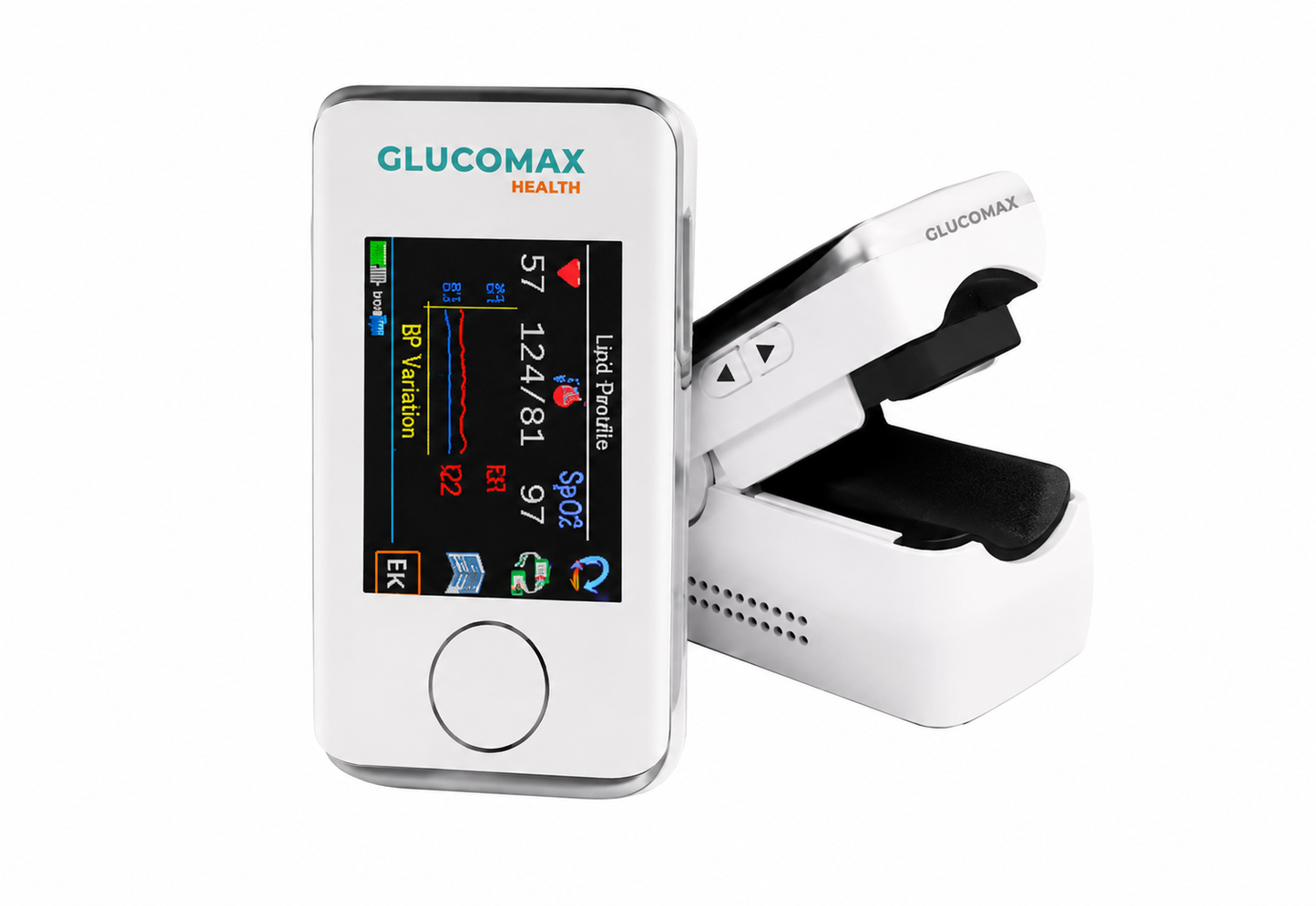 GlucoMax Health™ | Monitor de Salud Digital Multiparámetro