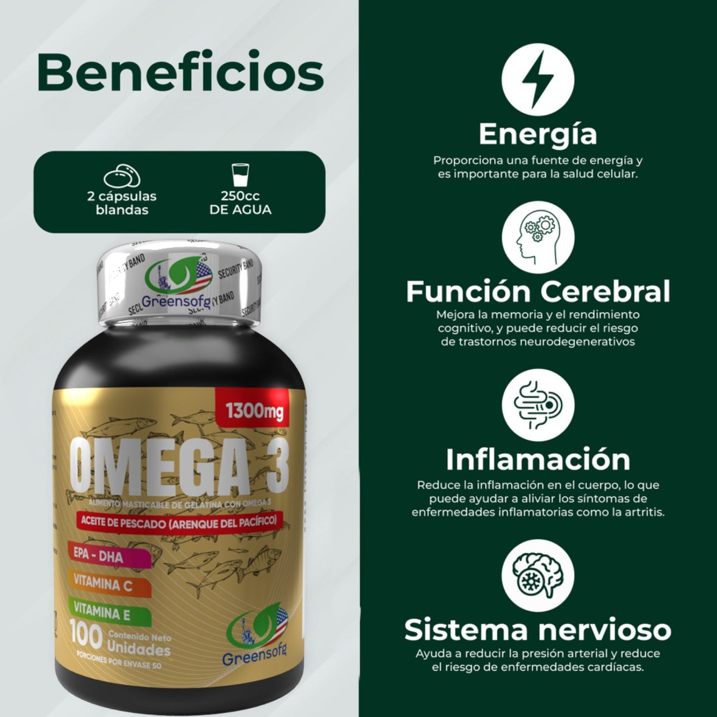 OMEGA-3 1300MG - ENVIO GRATIS + PAGO CONTRA ENTREGA