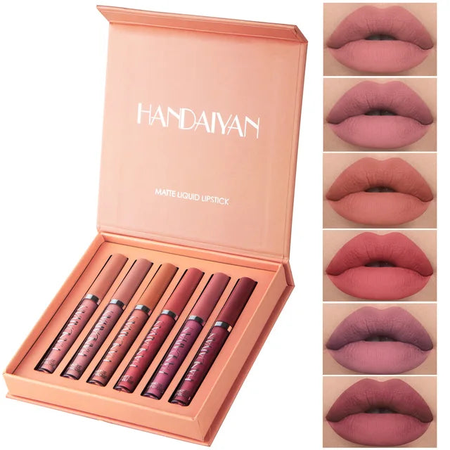SET DE LABIALES VOLUMINIZADORES TONOS MATE - PAGA 4 Y RECIBE 6 UNIDADES!