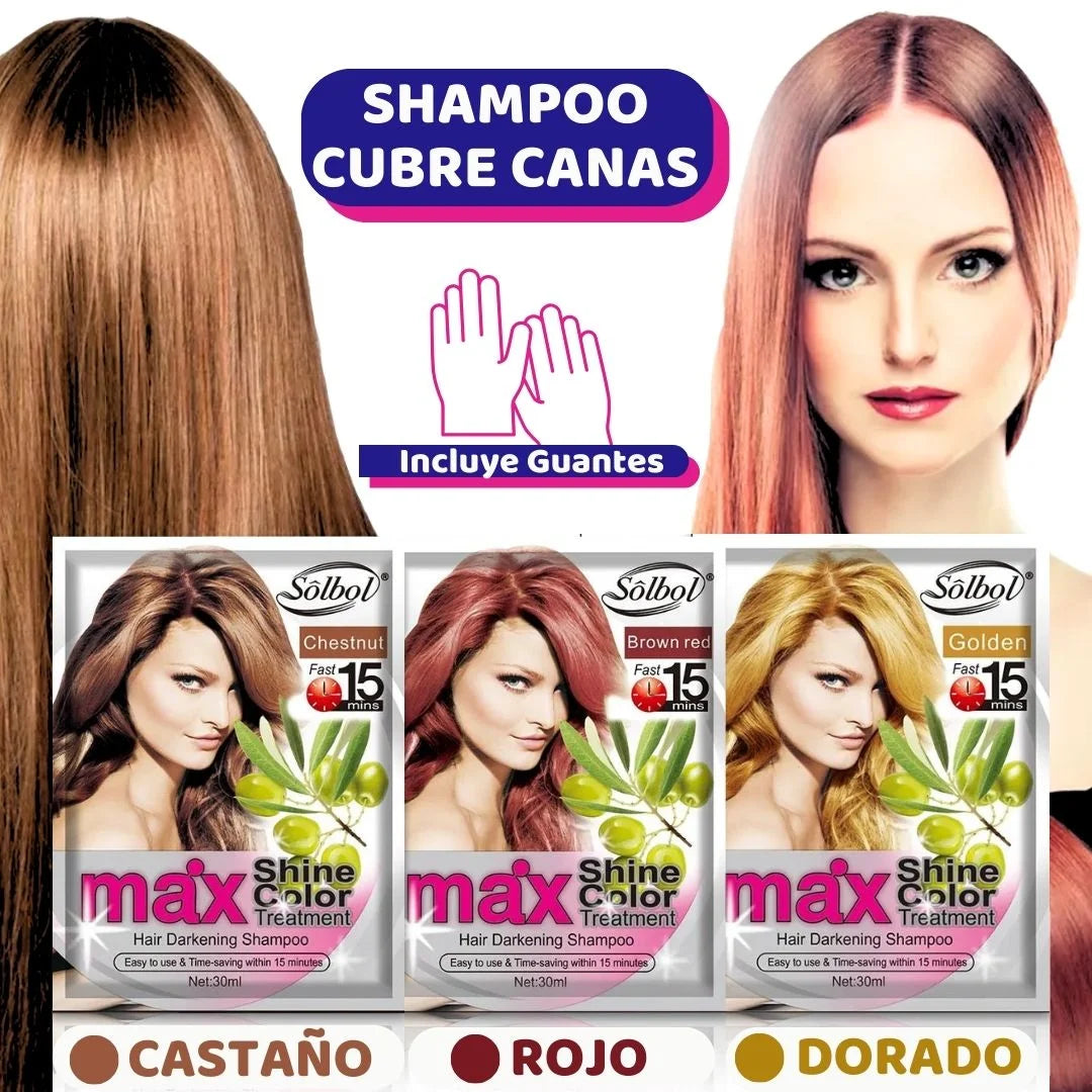 Shampoo Vegetal Cubre Canas (X 10 Sobres -INCLUYE ENVÍO GRATIS)