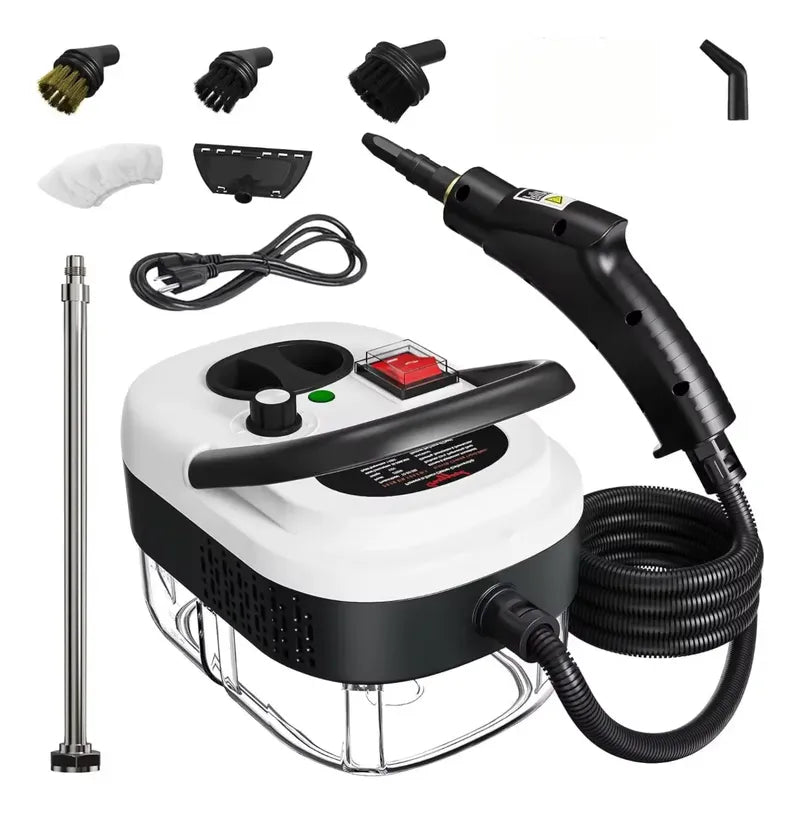 Limpiador A Vapor Portátil Multiusos + 6 Accesorios De Limpieza Deep Clean