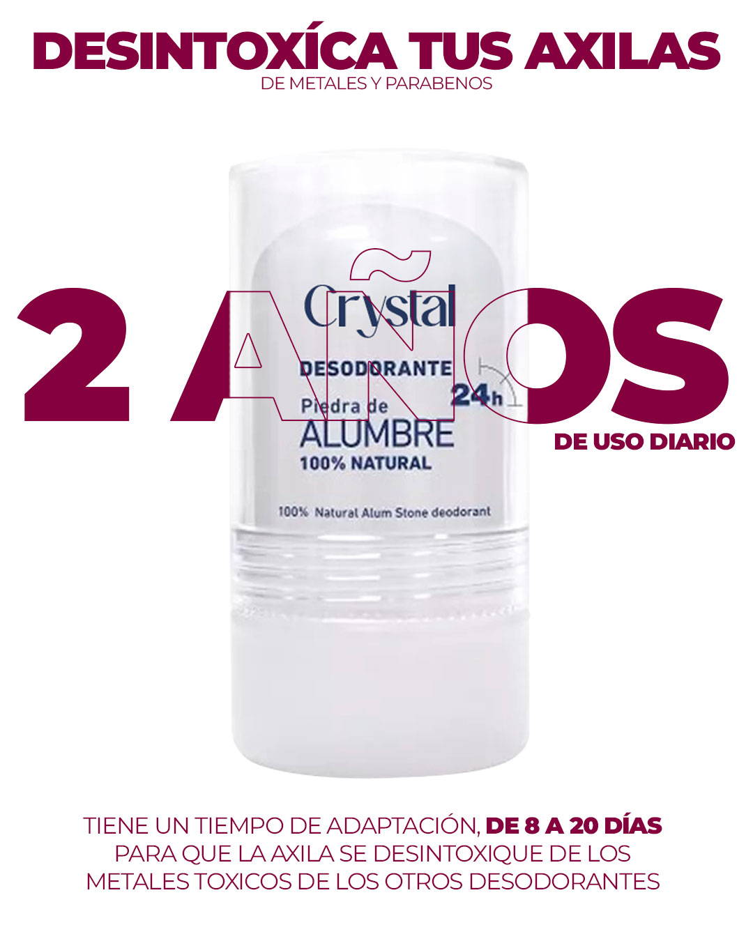 DESODORANTE PIEDRA DE ALUMBRE - 50% DESCUENTO HOY