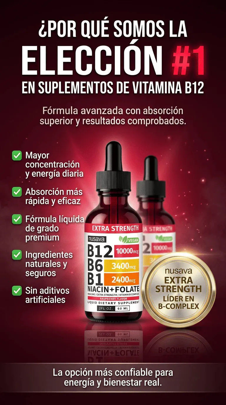 NUSAVA VITAMIN B COMPLEX — Energía, enfoque y sistema nervioso en una sola cápsula diaria