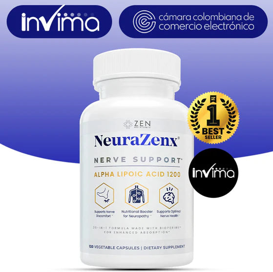 NeuraZenX® Nutrients – Refuerzo para Nervios y Neuropatía | 90 Cápsulas Vegetales - Alivio del Hormigueo y Dolor Nervioso