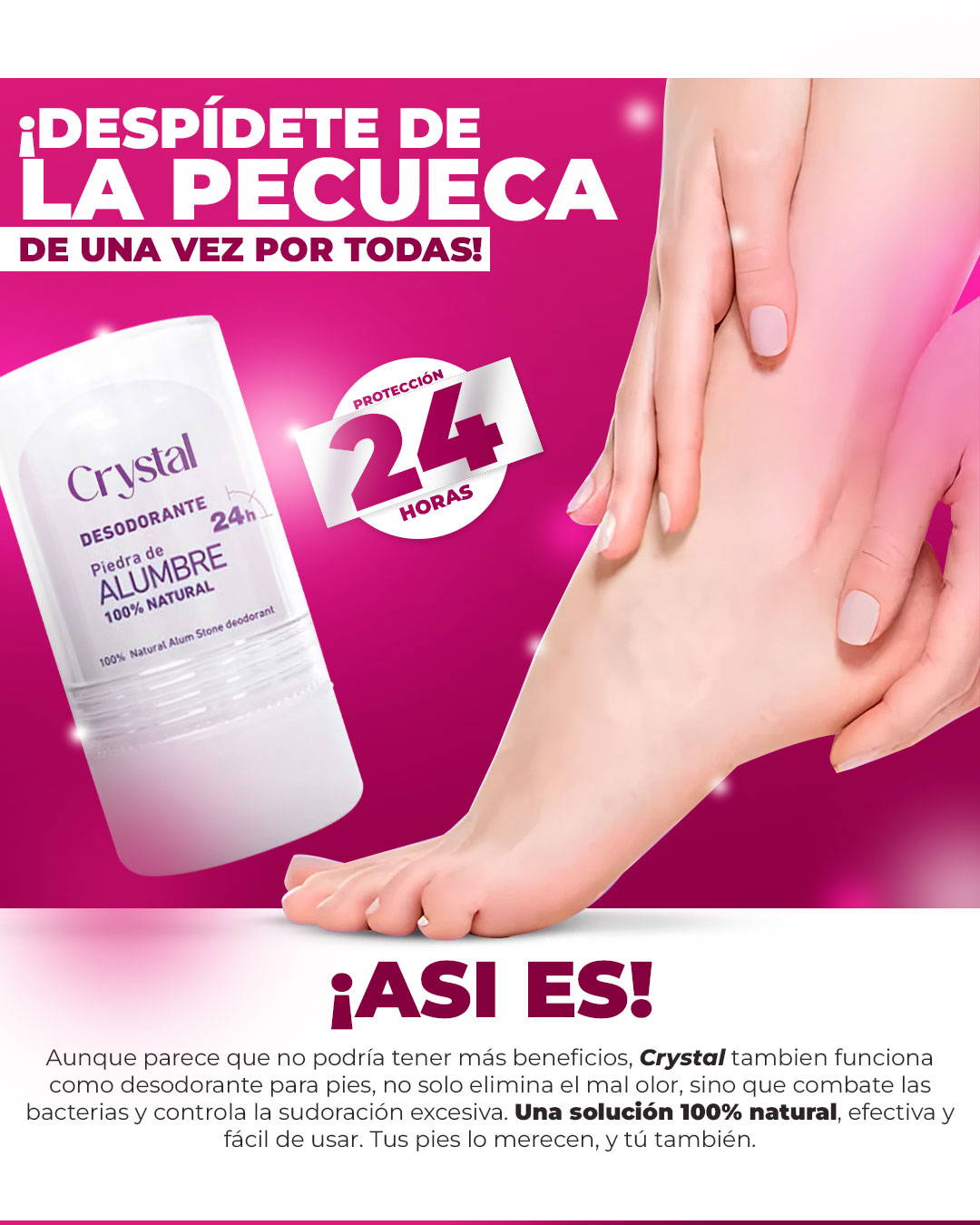 DESODORANTE PIEDRA DE ALUMBRE - 50% DESCUENTO HOY