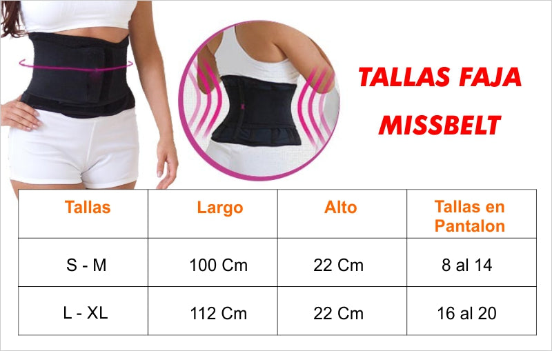Faja Miss Belt Cintura Delgada