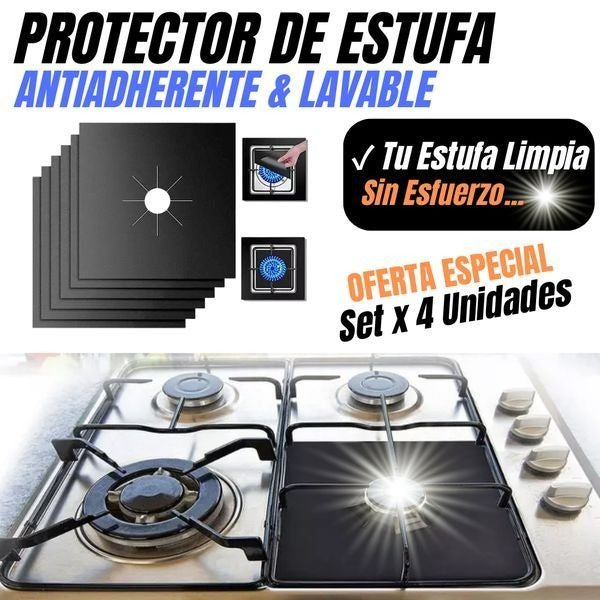 Protector Cocina X4 De La Estufa De Gas Para Cubierta Del