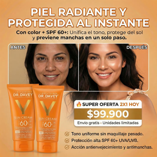 OFERTA 2X1 - Protector Solar efecto Base DR.DAVEY 🤩 Anti-Envejecimiento