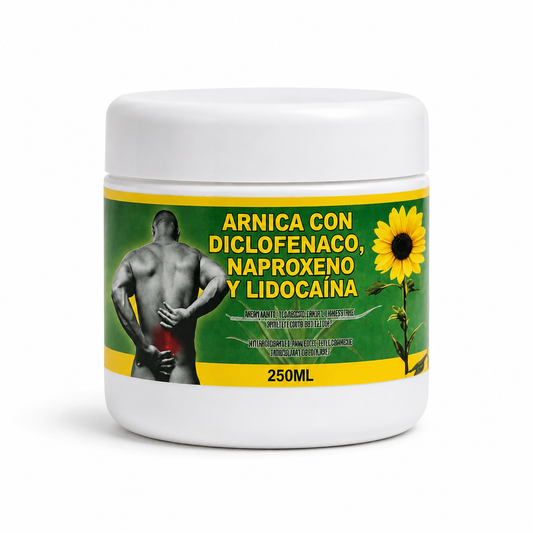 [OFERTA 2X1] Crema Analgésica Ultra Alivio – Árnica, Diclofenaco y Lidocaína (250 ml)