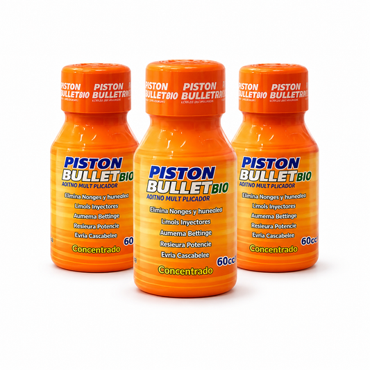 Pack x3 Aditivo Piston Bullet Bio: Máxima Potencia y Limpieza de Inyectores