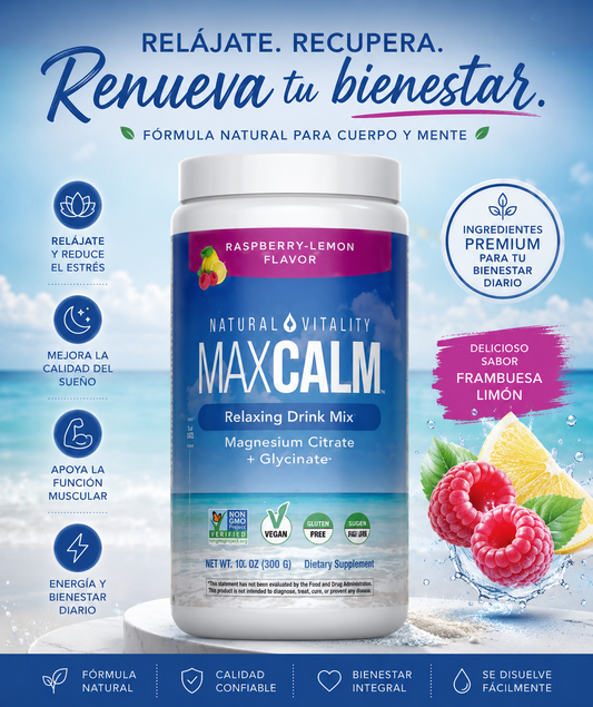 MaxCalm Magnesio Citrato + Glicinato | Energía y Relajación en un Solo Producto