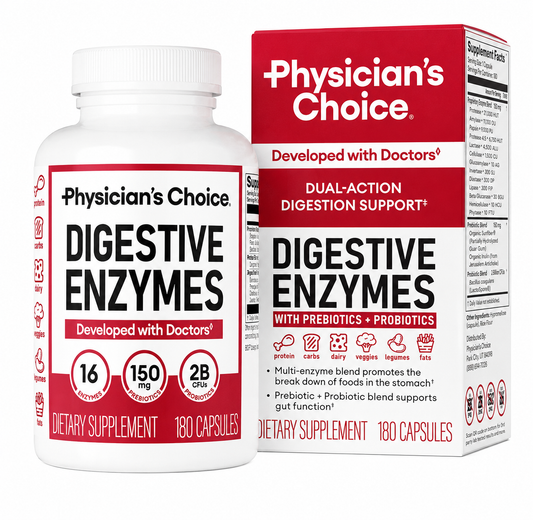 Physician's Choice Enzimas Digestivas 3-en-1 | Adiós a la Pesadez e Inflamación