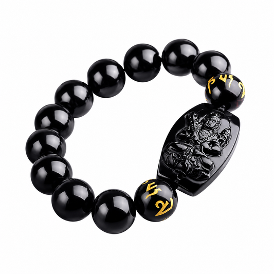 Pulsera de Obsidiana Negra – Amuleto Feng Shui de Protección, Abundancia y Prosperidad