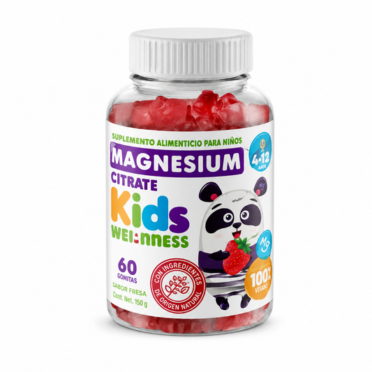 Magnesio Citrate Kids: Gomitas Anti-Estrés Sabor Frambuesa