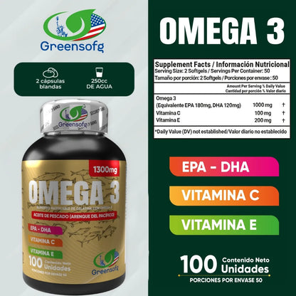 OMEGA-3 1300MG - ENVIO GRATIS + PAGO CONTRA ENTREGA