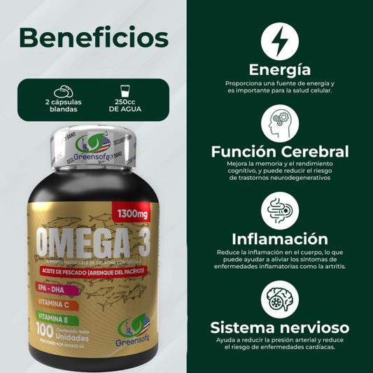 OMEGA-3 1300MG - ENVIO GRATIS + PAGO CONTRA ENTREGA