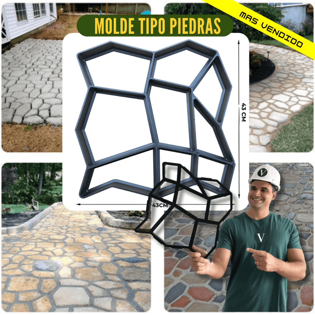 MagicFloor - Molde Reutilizable para Pisos con Diseño Profesional