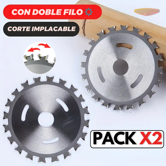 Pack x2 Discos Sierra de Doble Filo - DiscoPower™ Corte Preciso🔥