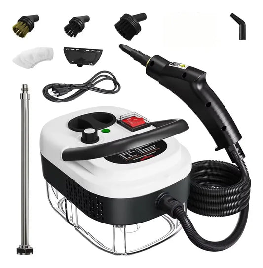 Limpiador A Vapor Portátil Multiusos + 6 Accesorios De Limpieza Deep Clean