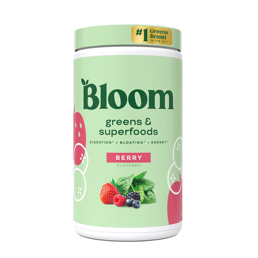 Bloom Greens & Superfoods Berry – Polvo de Superalimentos para la Hinchazón y Energía