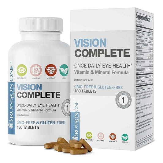 Bronson Vision Complete | Suplemento Completo para el Cuidado Ocular - 180 Tabletas