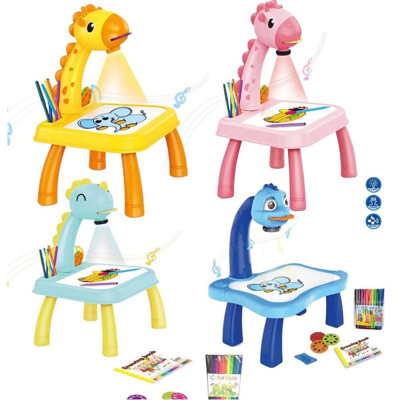 Mesa De Dibujo Para Niños Con Proyector Led