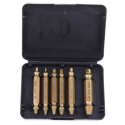 JUEGO DE BROCAS DE 6 PIEZAS EXTRACTOR DE TORNILLOS DAÑADOS